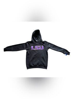 New Men’s Small Riddell Athletic LSU Black Hoodie Sweater NCAA Louisiana State
